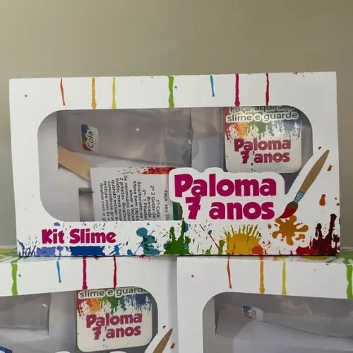Kit Slime Caixa Pintando o 7 Embalagens Personalizadas