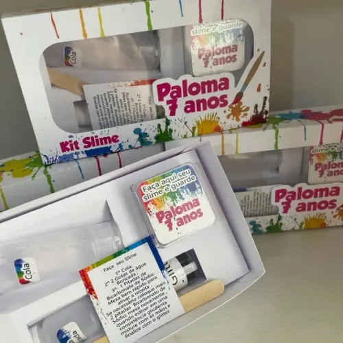 Kit Slime Caixa Pintando o 7 Embalagens Personalizadas