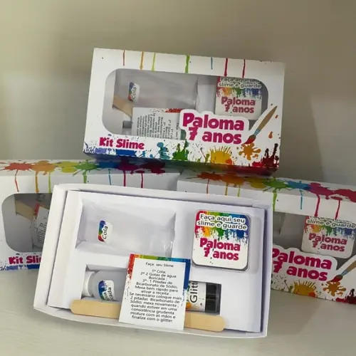 Kit Slime Caixa Pintando o 7 Embalagens Personalizadas