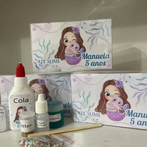 Kit Slime Caixa Sereia Embalagens Personalizadas