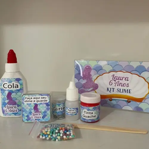 Kit Slime Caixa Sereia Embalagens Personalizadas