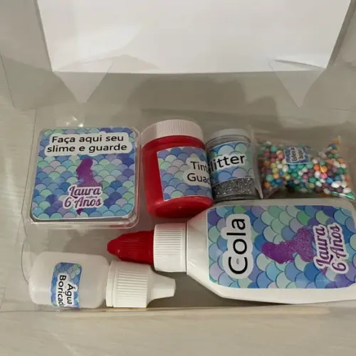 Kit Slime Caixa Sereia Embalagens Personalizadas