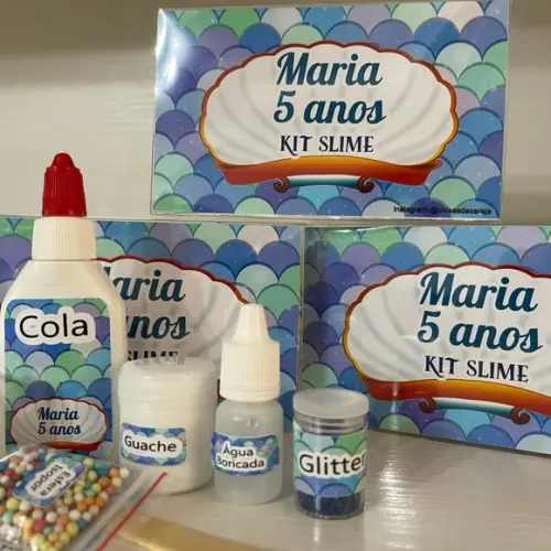 Kit Slime Caixa Sereia Embalagens Personalizadas