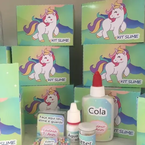 Kit Slime Caixa Unicórnio Embalagens Personalizada