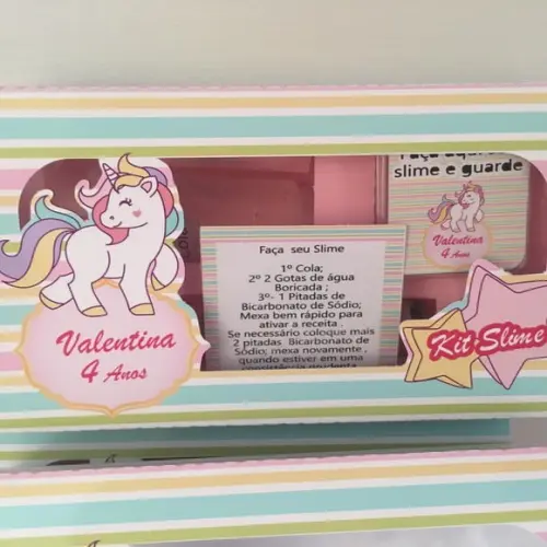 Kit Slime Caixa Unicórnio Embalagens Personalizadas