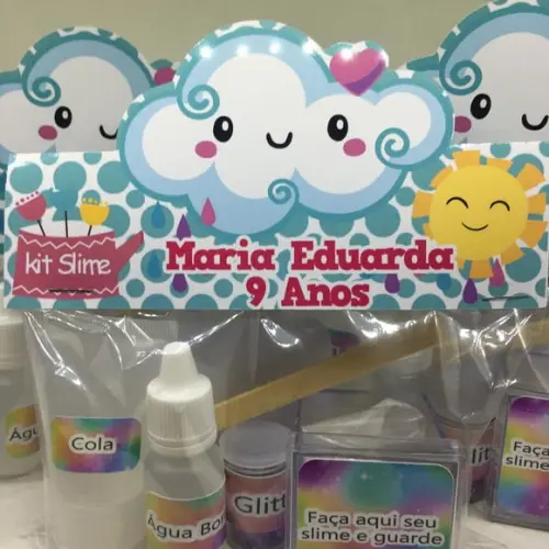 Kit Slime Chuva de Amor Embalagens Personalizadas
