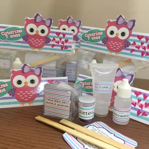Kit Slime Coruja Embalagens Personalizadas