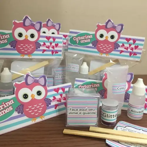 Kit Slime Coruja Embalagens Personalizadas