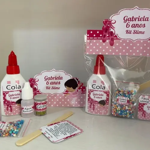 Kit Slime Embalagens Personalizadas Bailarina