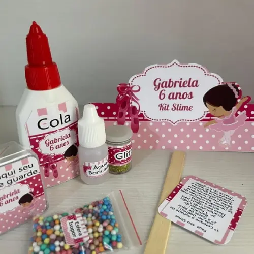 Kit Slime Embalagens Personalizadas Bailarina