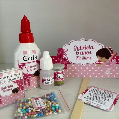Kit Slime Embalagens Personalizadas Bailarina