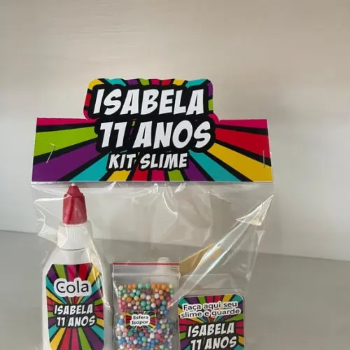 Kit Slime Embalagens Personalizadas Neon