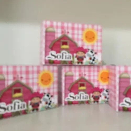 Kit Slime Fazendinha Rosa Embalagens Personalizadas
