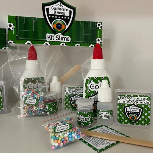 Kit Slime Futebol Embalagens Personalizadas