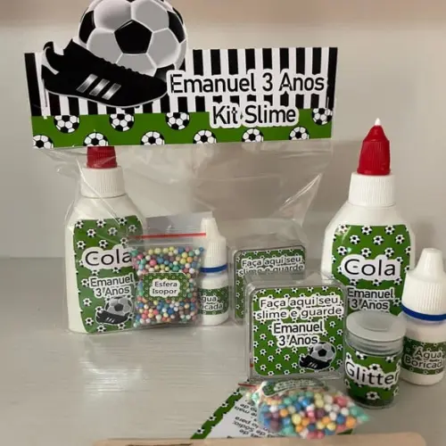 Kit Slime Futebol Embalagens Personalizadas