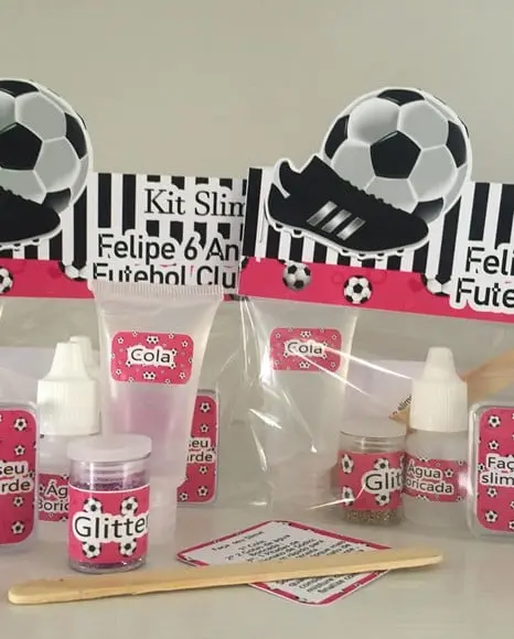Kit Slime Futebol Embalagens Personalizadas