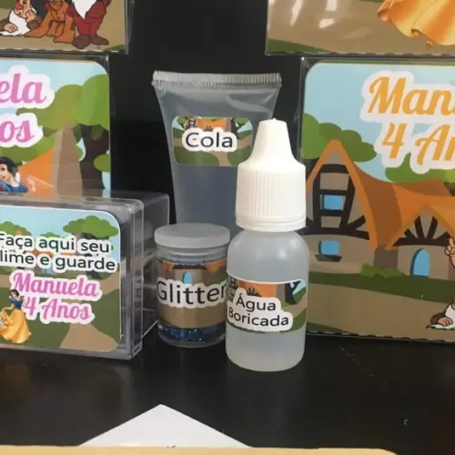Kit Slime Personalizado Branca de Neve
