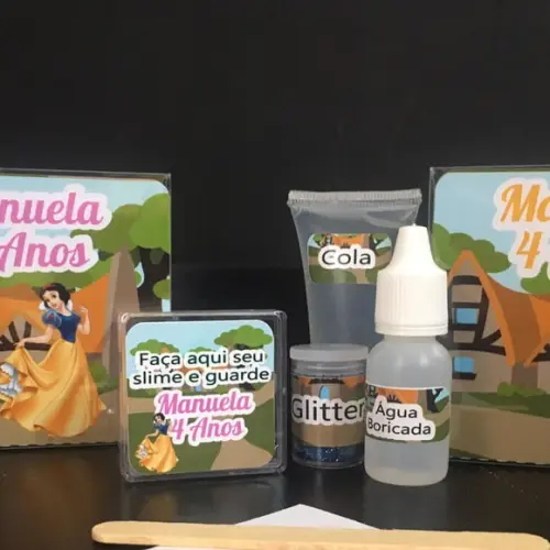 Kit Slime Personalizado Branca de Neve