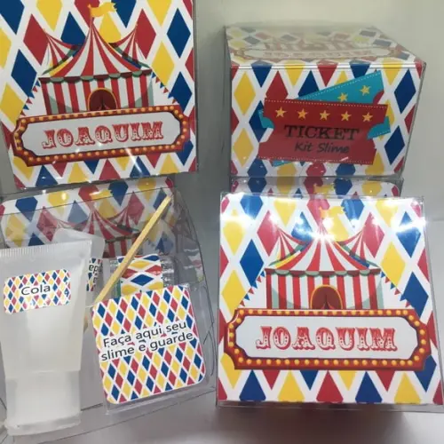 Kit Slime Personalizado Circo