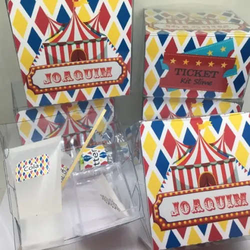 Kit Slime Personalizado Circo