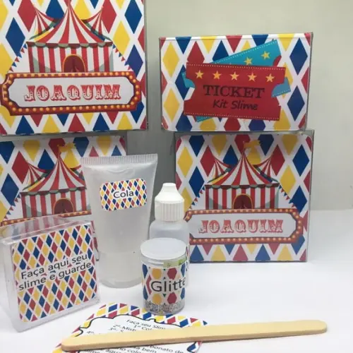 Kit Slime Personalizado Circo