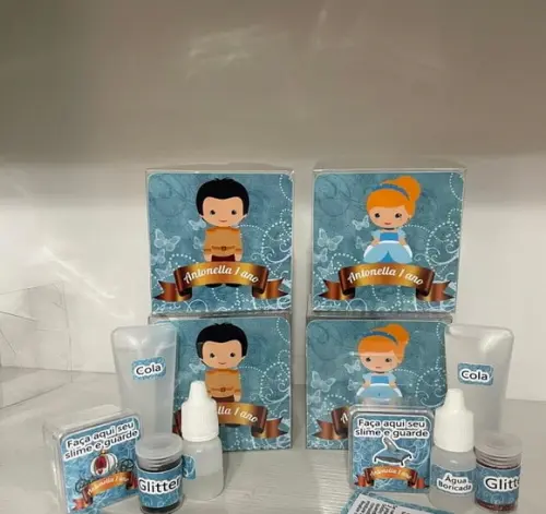 Kit Slime Personalizado Cinderela