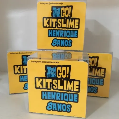 Kit Slime Personalizado Jovens Titãs
