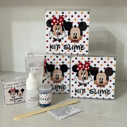 Kit Slime Personalizado Mickey e Minnie