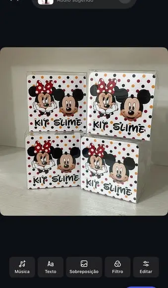 Kit Slime Personalizado Mickey e Minnie