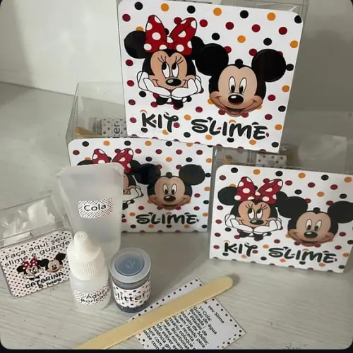 Kit Slime Personalizado Mickey e Minnie