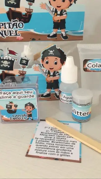 Kit Slime Personalizado Pirata
