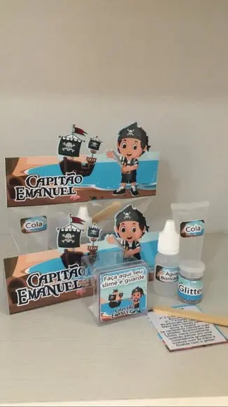 Kit Slime Personalizado Pirata