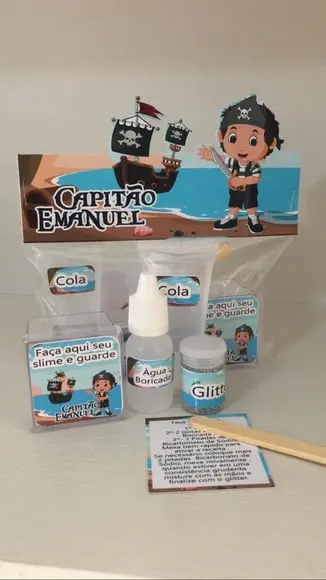 Kit Slime Personalizado Pirata