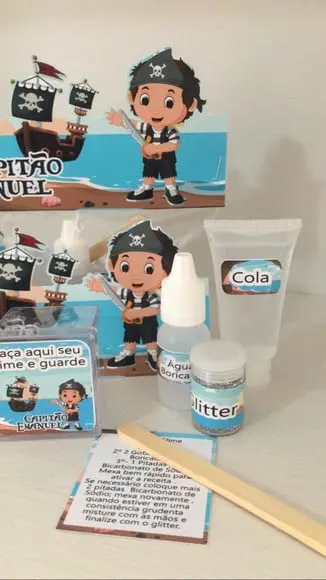 Kit Slime Personalizado Pirata
