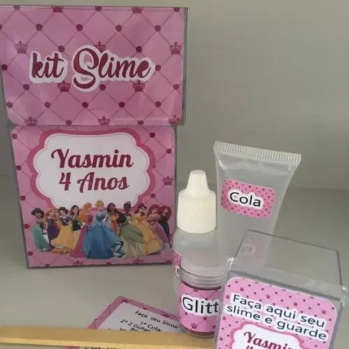 Kit Slime Personalizado Princesa