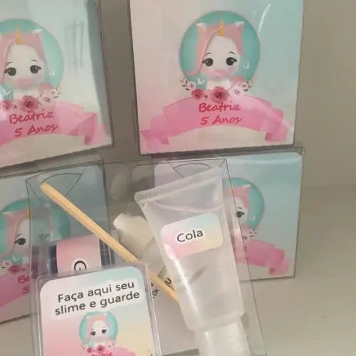Kit Slime Personalizado Unicórnio