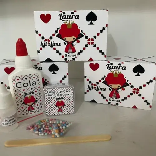Kit Slime Rainha de Copas Embalagens Personalizadas
