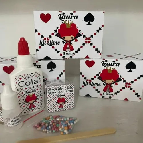 Kit Slime Rainha de Copas Embalagens Personalizadas