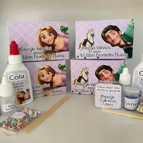 Kit Slime Rapunzel Embalagens Personalizadas