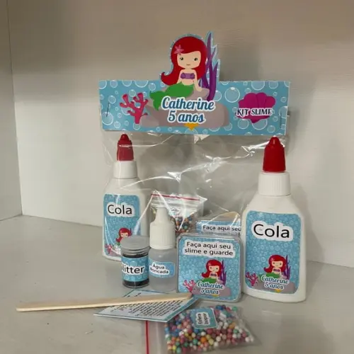 Kit Slime Sereia Embalagens Personalizadas