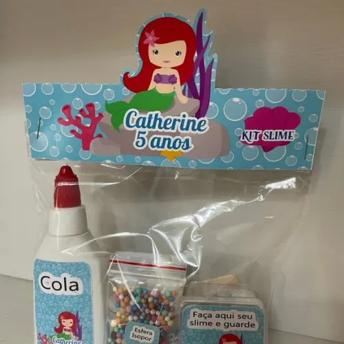 Kit Slime Sereia Embalagens Personalizadas