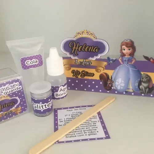 Kit Slime Sofia Embalagens Personalizadas