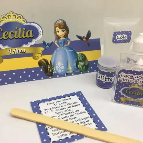 Kit Slime Sofia Embalagens Personalizadas