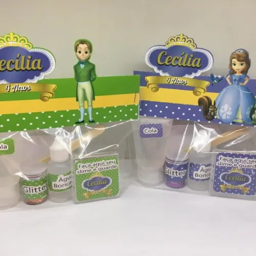 Kit Slime Sofia Embalagens Personalizadas