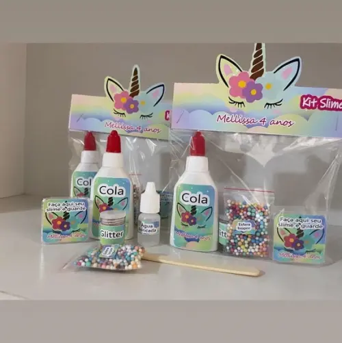 Kit Slime Unicornio Embalagens Personalizadas