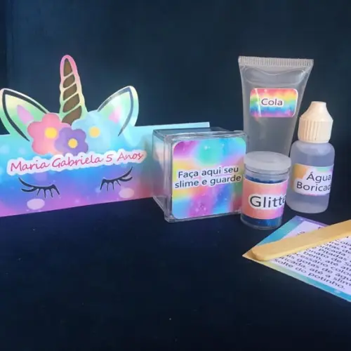 Kit Slime Unicórnio Embalagens Personalizadas