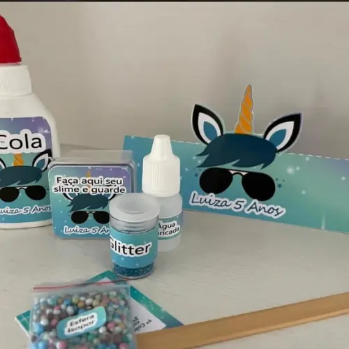 Kit Slime Unicornio Menino Embalagens Personalizadas
