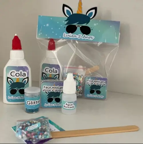 Kit Slime Unicornio Menino Embalagens Personalizadas