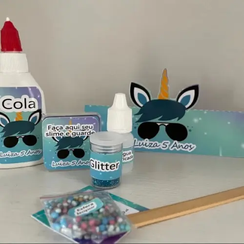 Kit Slime Unicornio Menino Embalagens Personalizadas
