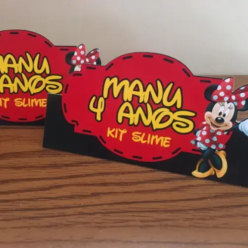 Lapela para lembrancinha Minnie